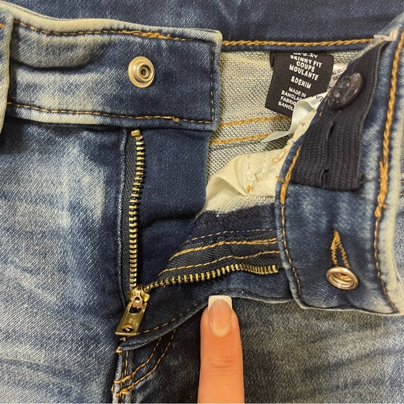 H&M Skinny Jeans Boys Size 4T Light Wash Adjustable Waist Denim New - Picture 6 of 10